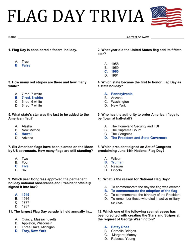 10 Best Fourth Of July Trivia Printable Artofit