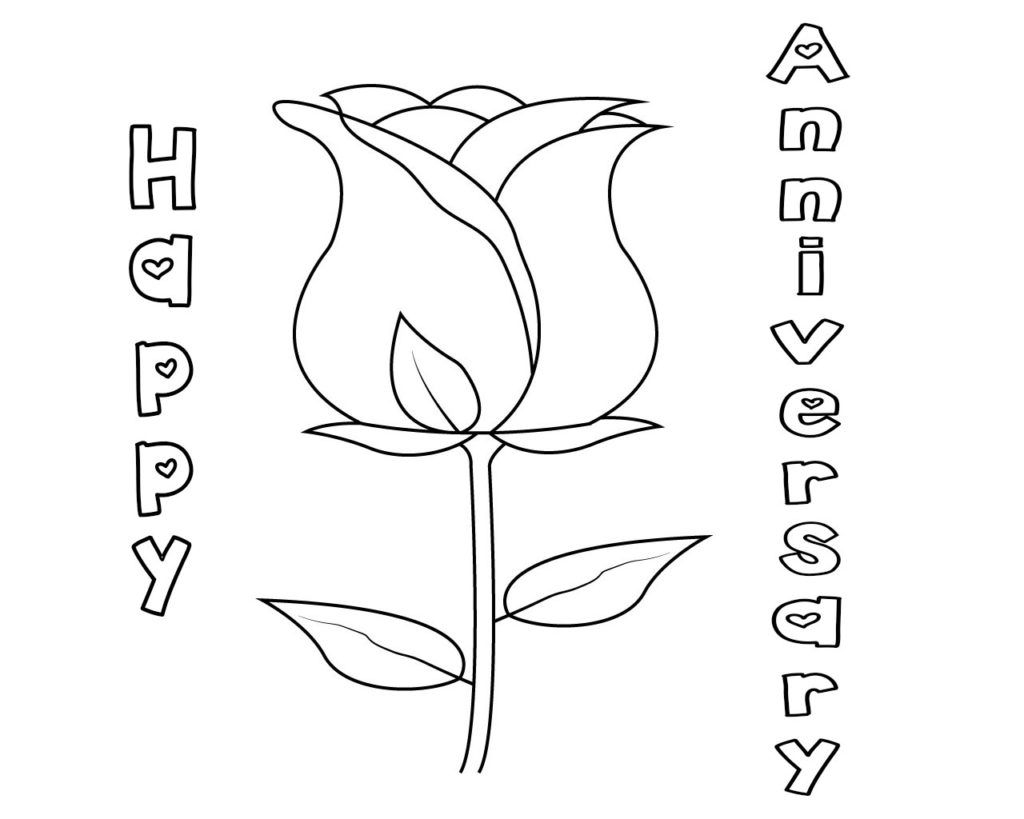 10 Best Happy Anniversary Coloring Pages