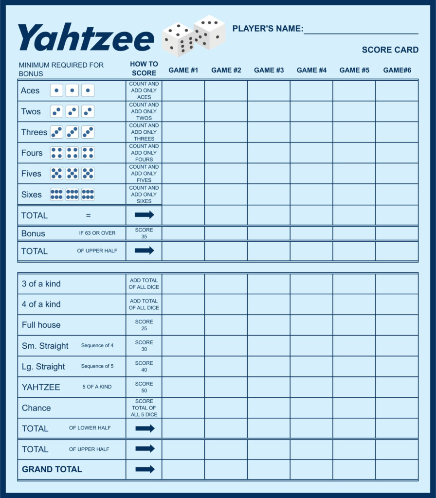 10 Best Large Printable Yahtzee Score Sheets Printableecom Yahtzee Porn Sex Picture