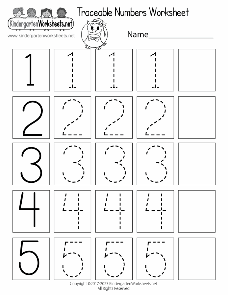 10 Best Number Tracing Printable Worksheets Printableecom Number Tracing Worksheets For