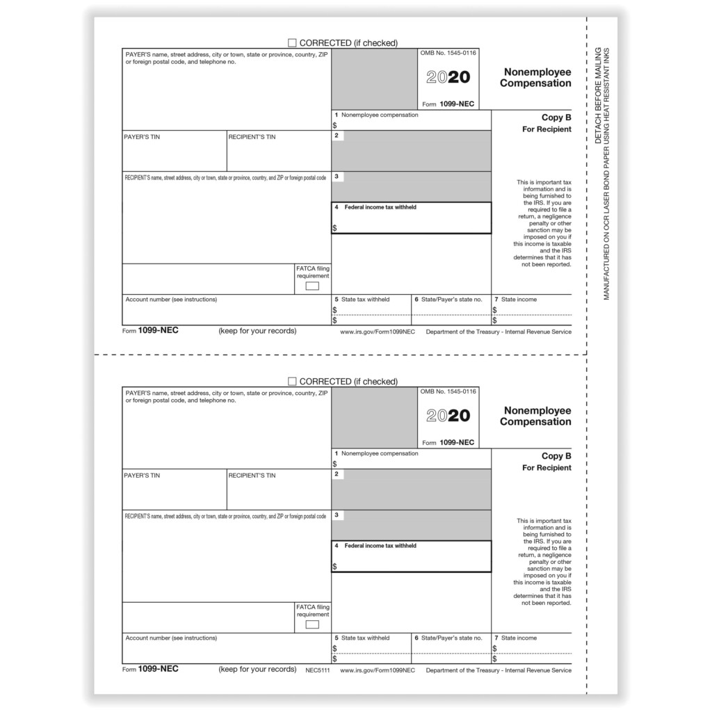 1099 Nec Printable Form