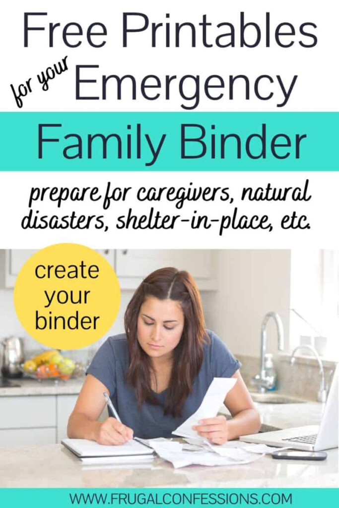 11 Sets Of Family Emergency Binder Free Printables Get Prepared 