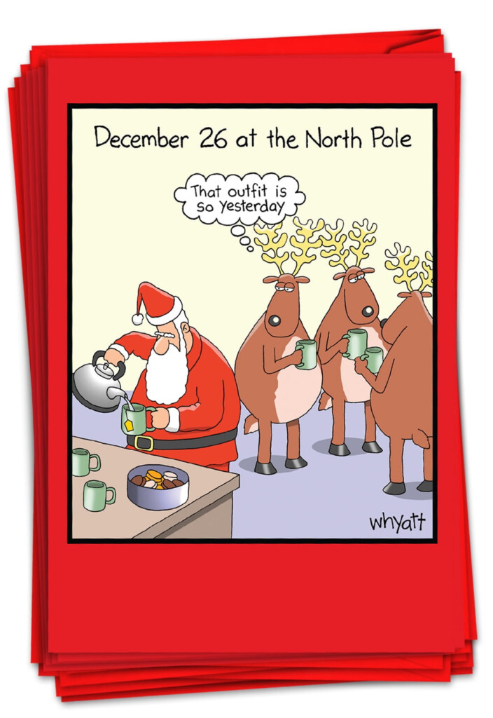 12 Funny Christmas Cards Boxed 1 Design 12 Cards December B1666 Walmart Walmart