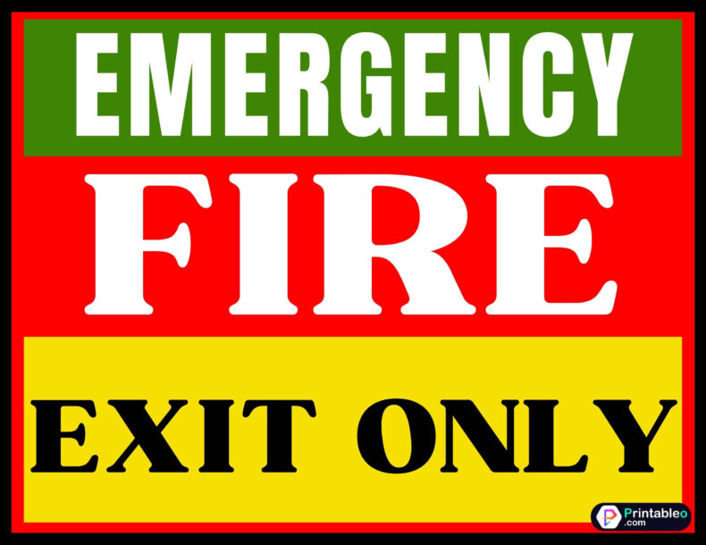 12 Printable Fire Exit Sign Download FREE PDFs