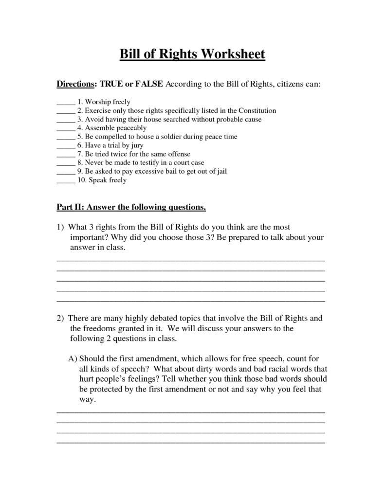15 Best Images Of Legal Rights Worksheet Printable Bill Of Rights Worksheets Printable Bill