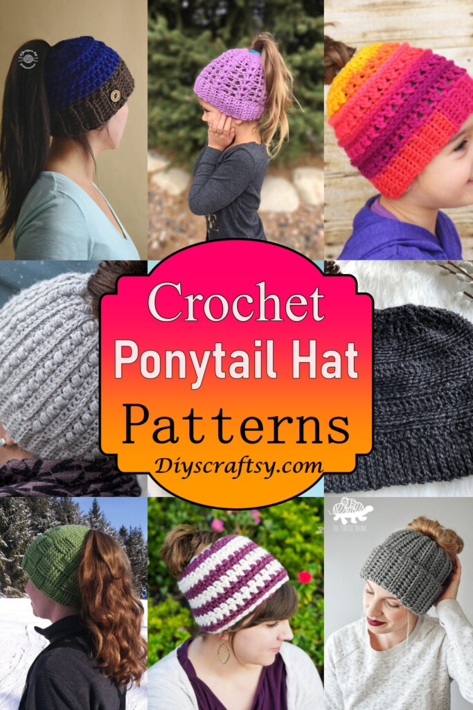 15 Free Crochet Ponytail Hat Patterns DIYsCraftsy