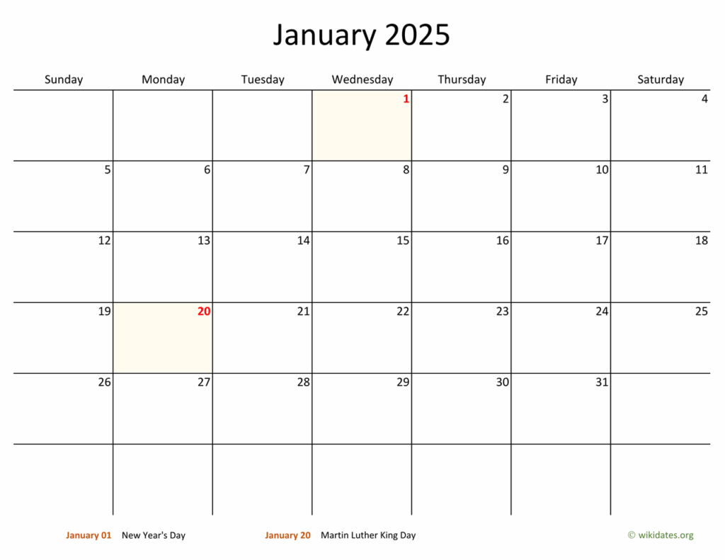 2025 Printable Calendar By Month Starting Monday Ines Abagail