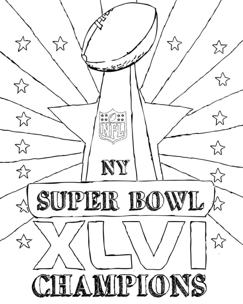 21 Free Super Bowl Coloring Pages Printable