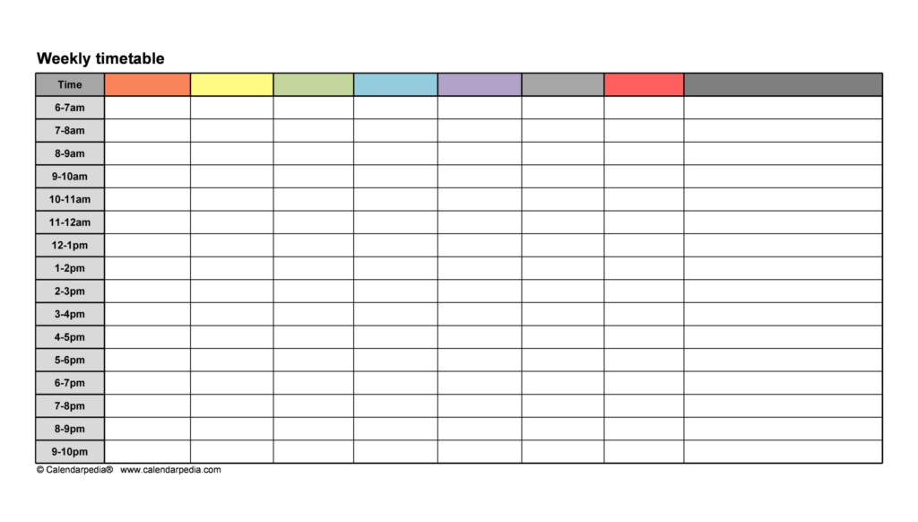 28 Free Weekly Schedule Templates Excel Word TemplateArchive