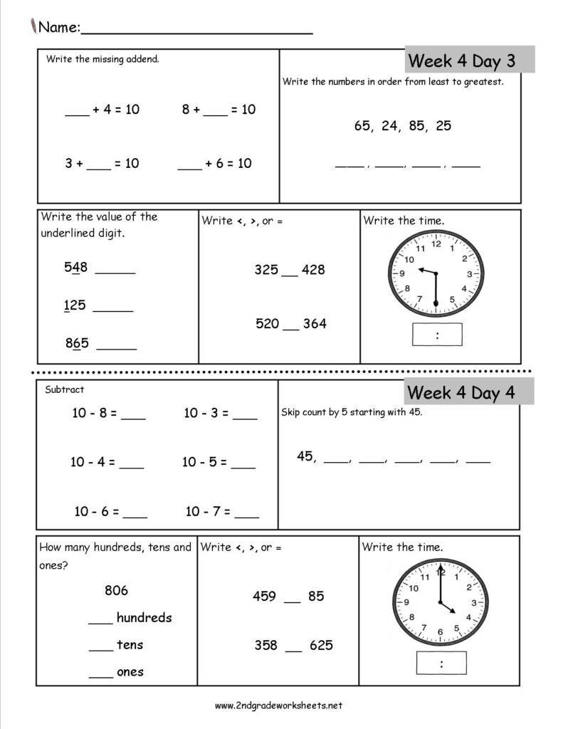 2nd Grade Worksheets