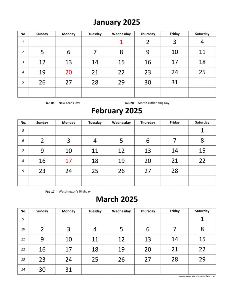 3 Month Printable Calendar 2025 Free Gussy Corliss