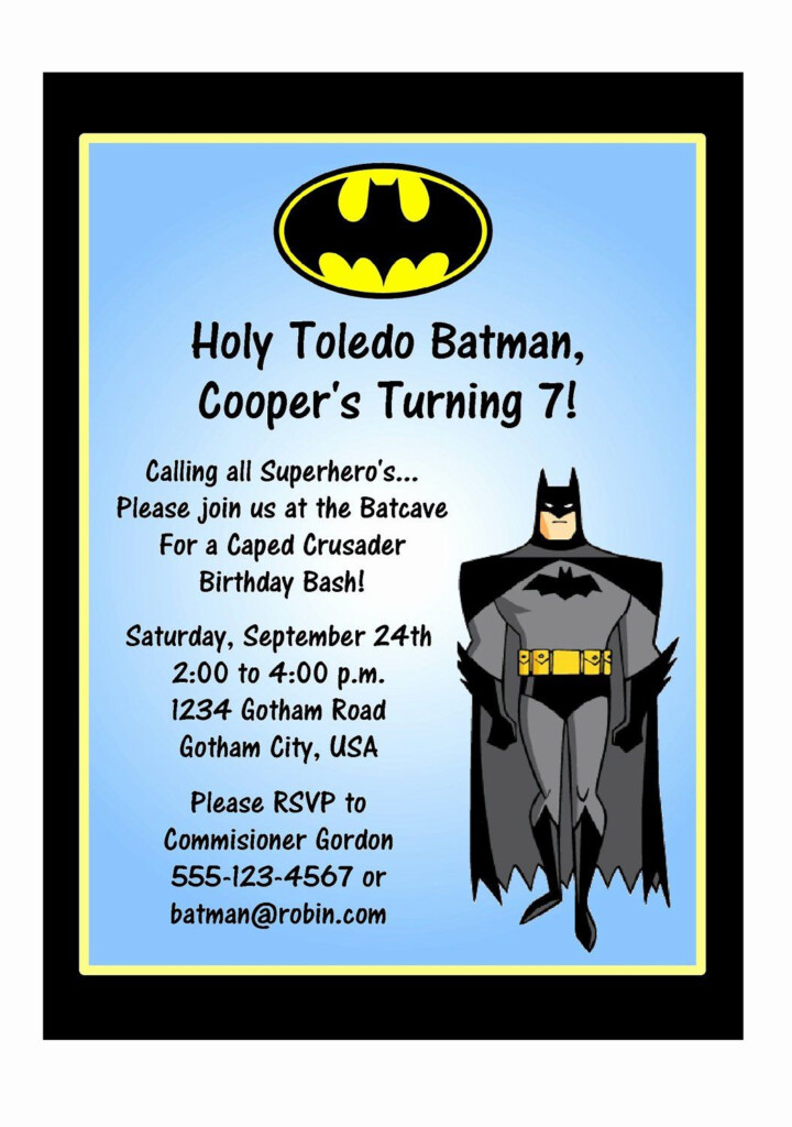 30 Free Printable Batman Invitations Example Document Template Free Invitation Cards Birthday
