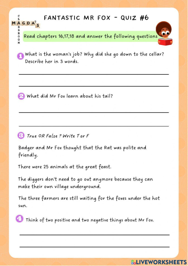 34 Fantastic Mr Fox Ideas Fantastic Mr Fox Mr Fox Roald Dahl Worksheets Library