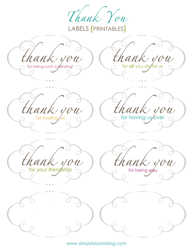 4 Best Images Of Free Printable Thank You From Label Free Printable Thank You Tags Free