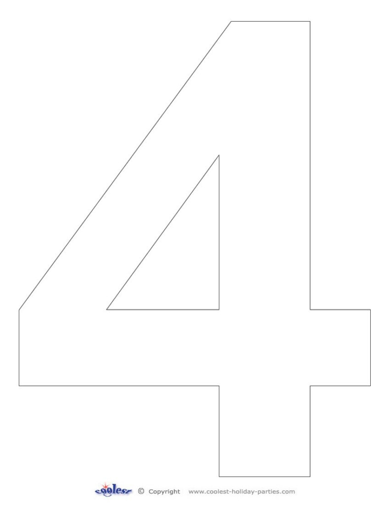 4 Free Printable Number Stencils