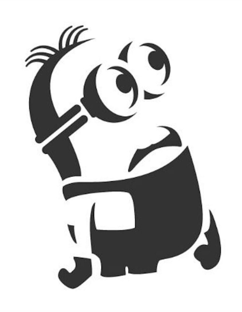 40 Pumpkin Carving Printables To Upgrade Your Jack O Lantern Game Minion Stencil Pumpkin