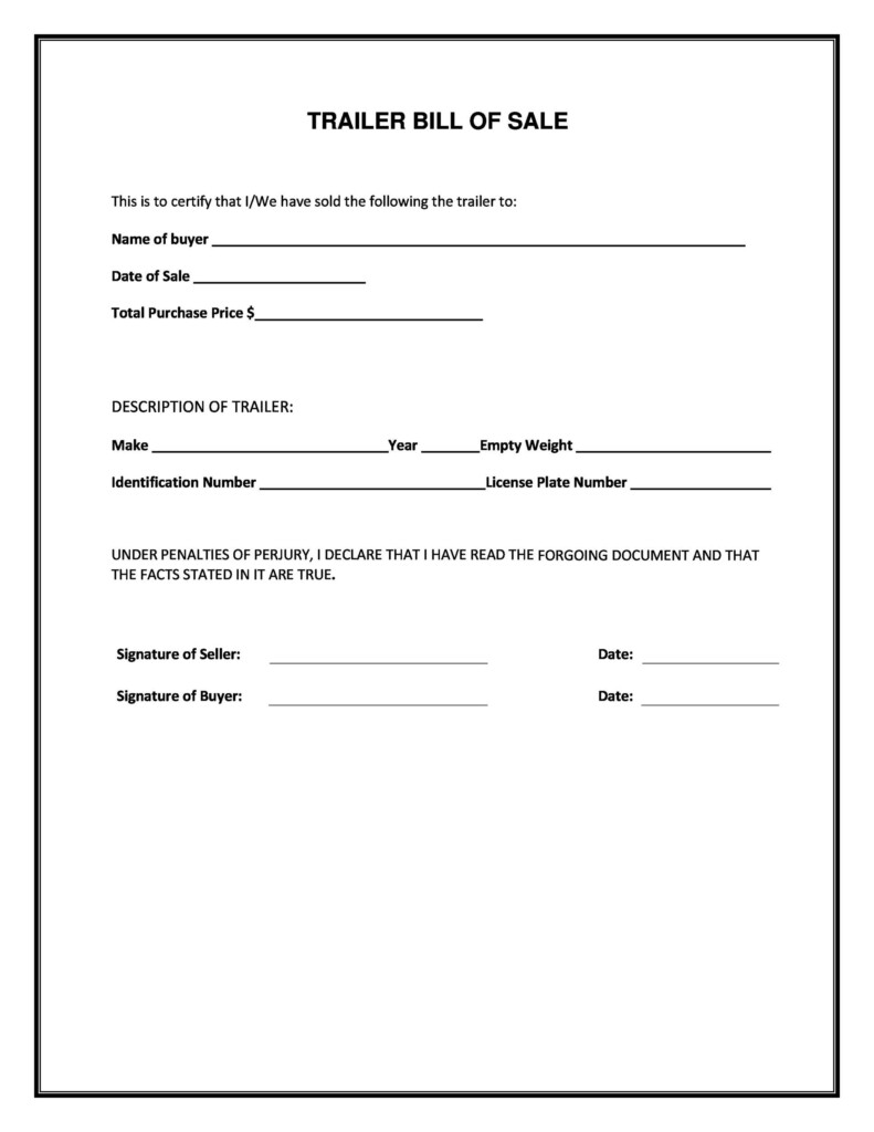 45 Fee Printable Bill Of Sale Templates Car Boat Gun Vehicle TemplateLab