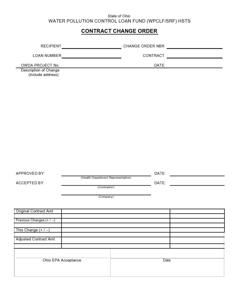 45 Free Change Order Templates Word Excel PDF TemplateArchive