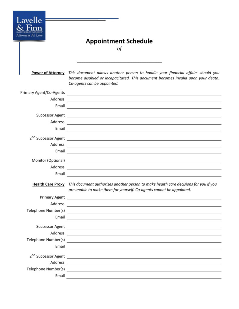 45 Printable Appointment Schedule Templates Appointment Calendars 
