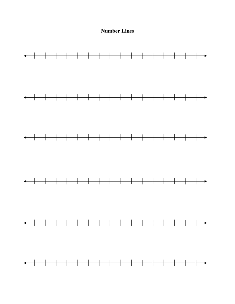 5 Best Images Of Free Printable Number Line Worksheets Printable Blank Number Line Worksheet