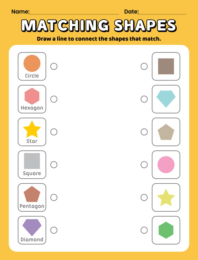 5 Best Images Of Free Printable Preschool Matching Worksheets Preschool Letters Matching