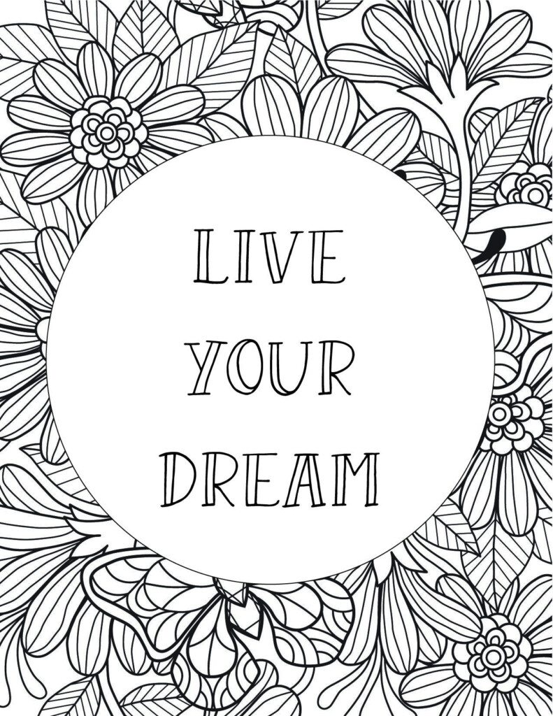 50 Best Printable Inspirational Quote Coloring Pages World Of Printables