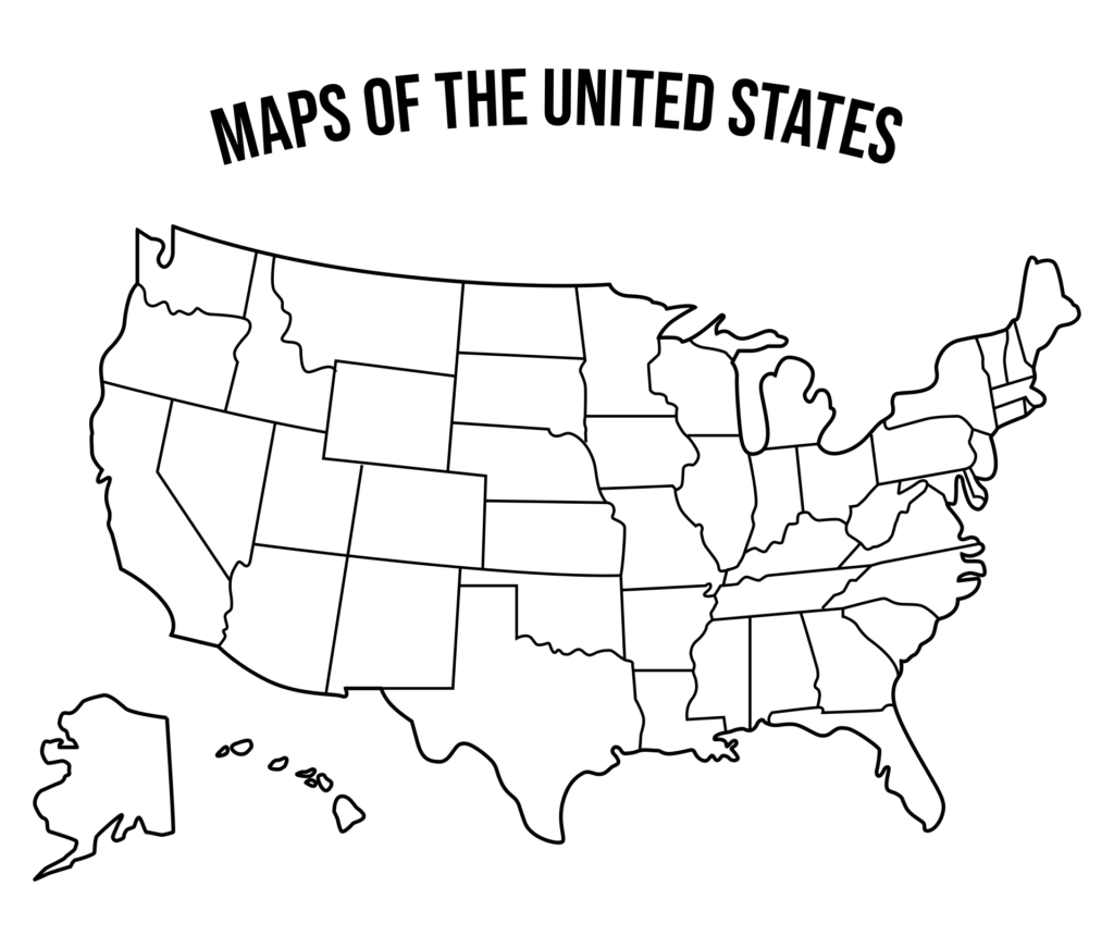 50 States Out Maps 10 Free PDF Printables Printablee