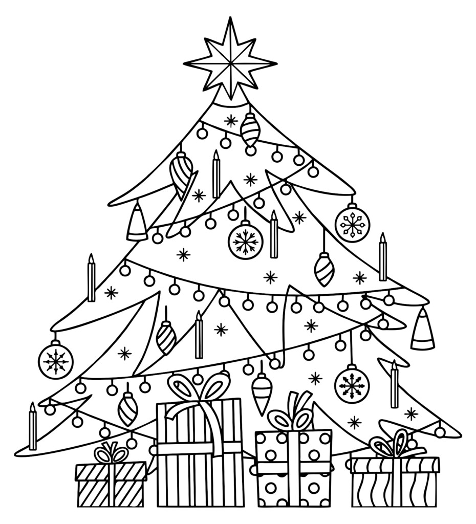 6 Best Images Of Printable Christmas Tree Clip Art Coloring Christmas Tree Clip Art Christmas