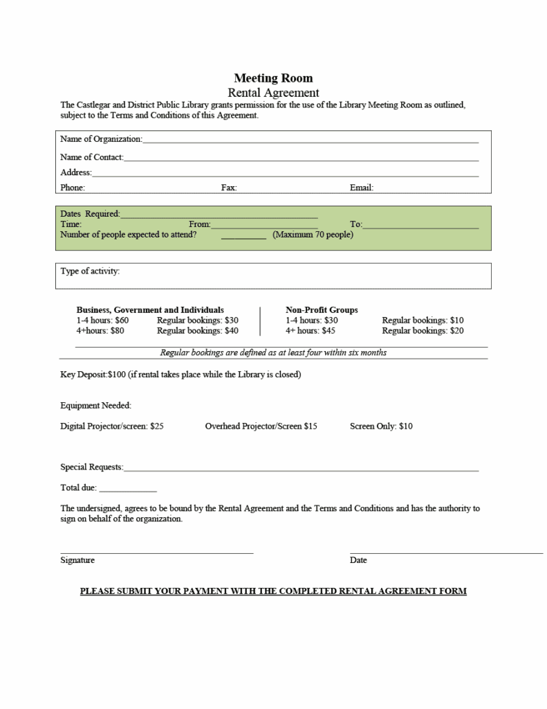 6 Free Room Rental Agreement Templates Word Excel Templates
