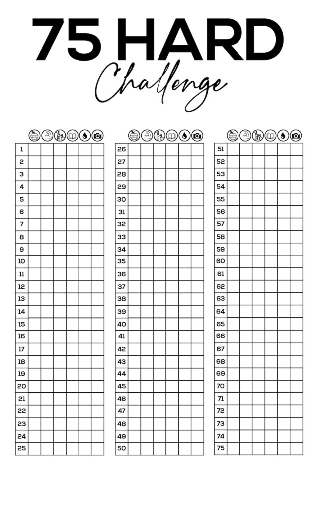 75 Day Medium Challenge Printable Free Printable Word Searches