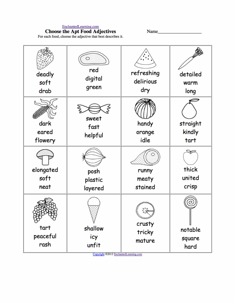 Adjective And A List Of Adjectives EnchantedLearning Adjective Worksheet Kindergarten