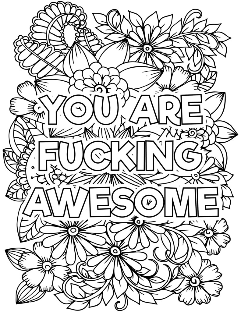 Adult Swear Word Coloring Pages Adult Coloring Book With Swear Words Download Pdf Printable