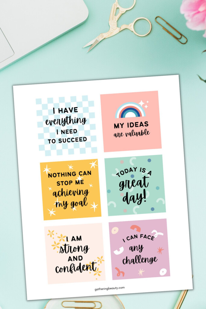 Affirmation Cards Free Printable Gathering Beauty Free Printable 