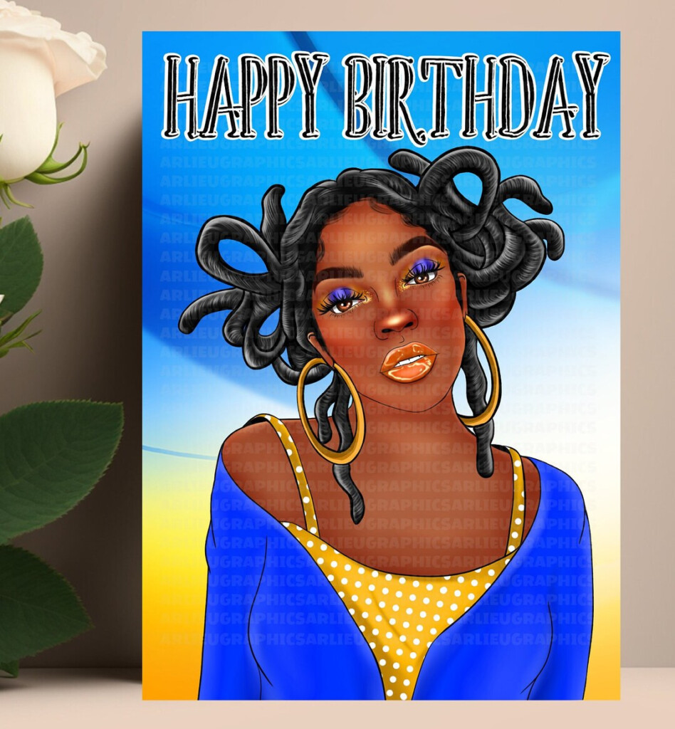 African American Birthday Cards For Women Greeting Cards Etsy