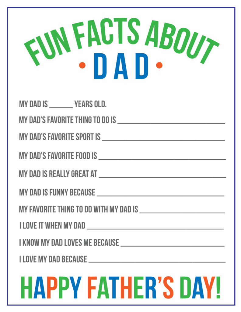 All About My Dad Printable Pdf Get Your Hands On Amazing Free Printables 