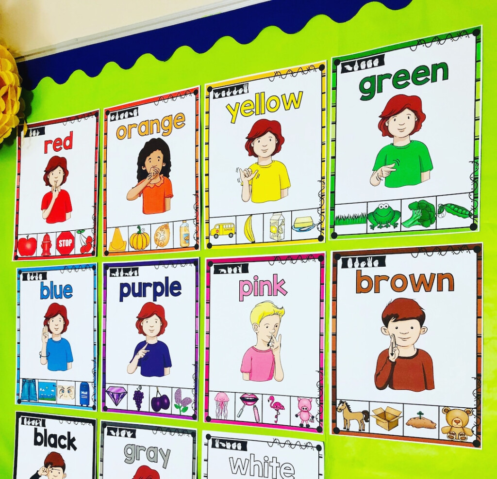 ASL Color Posters ASL Printable American Sign Language Etsy Hong Kong