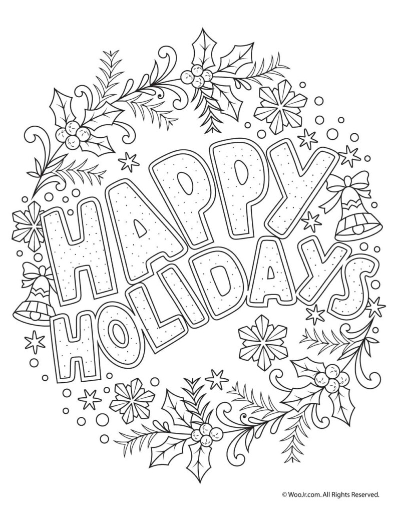 Beautiful Printable Christmas Adult Coloring Pages Woo Jr Kids 