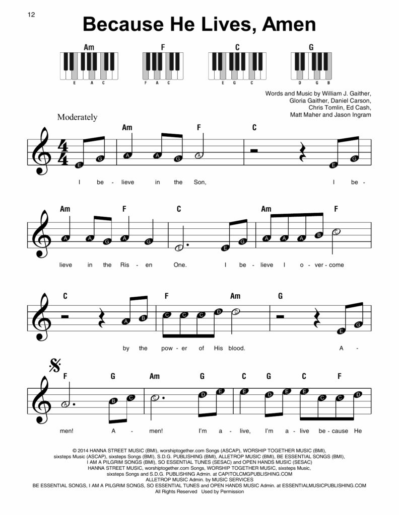 Because He Lives Guitar Chords