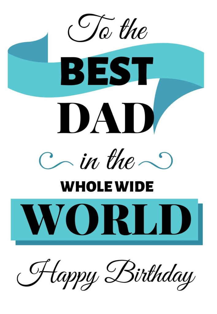 Birthday Cards Printable For Dad