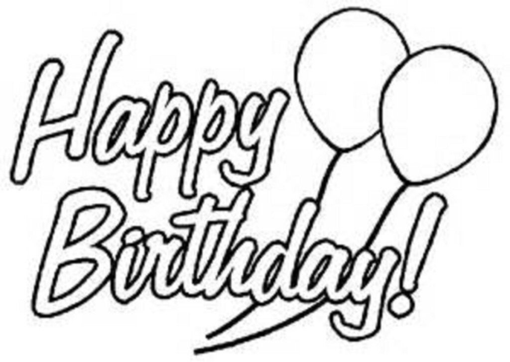 Birthday Coloring Pages Free Download On ClipArtMag