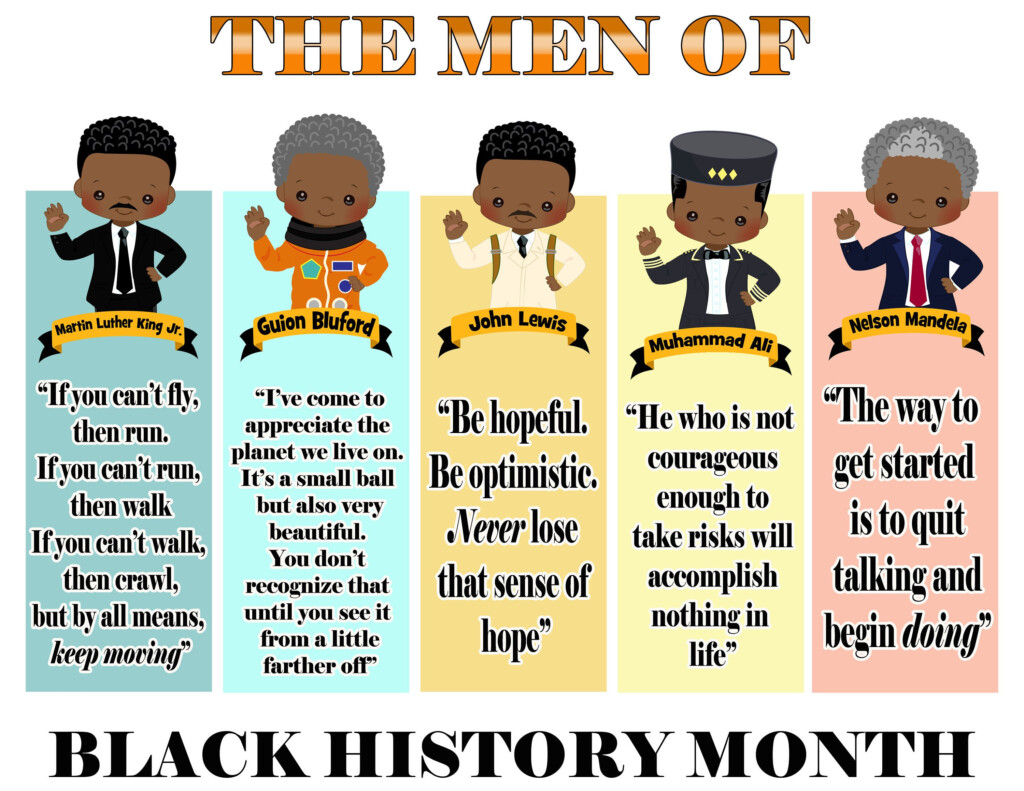 Black History Month Bookmarks African American Men And Women Educational Inspirational Encourage