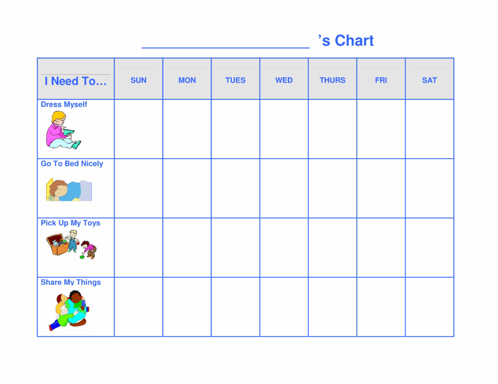 Blank Behavior Chart For Preschoolers BehaviorChart