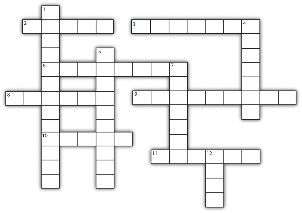 Blank Crossword Puzzle Template