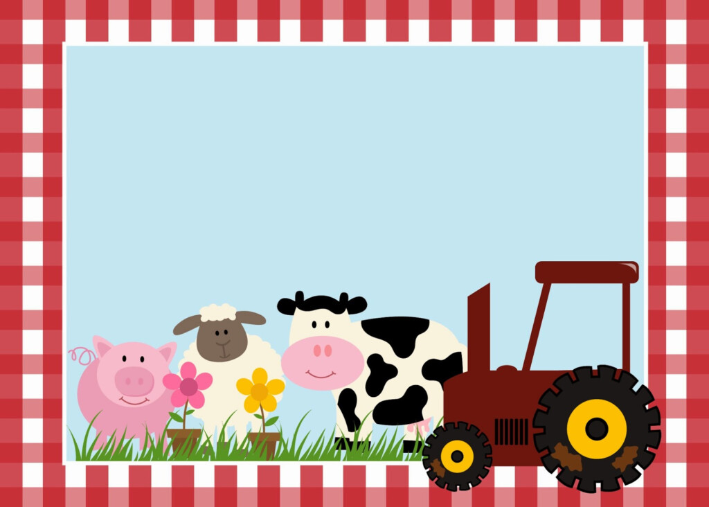 Blank Free Printable Farm Birthday Invitations