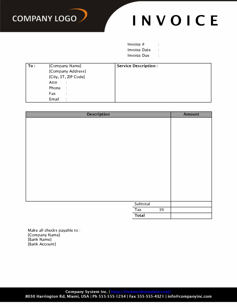 Blank Invoice Invoice Template Word Printable Invoice Invoice Template Images And Photos Finder