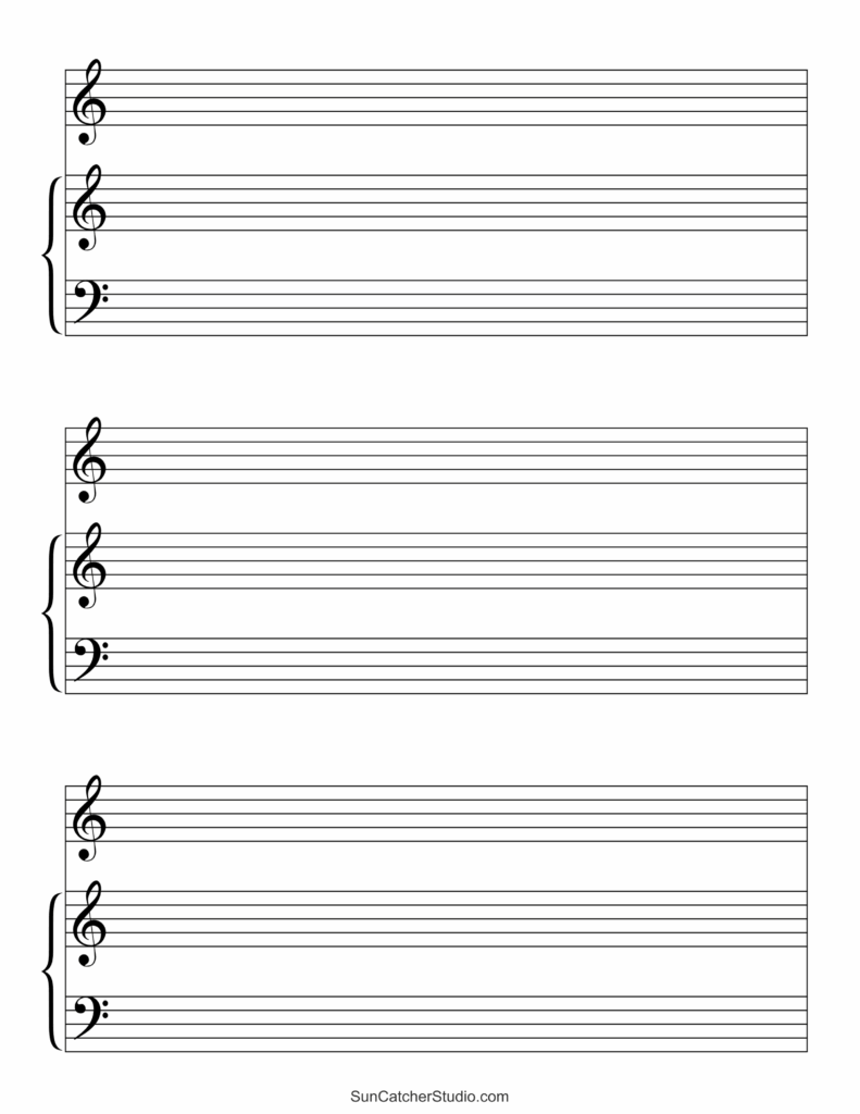 Blank Sheet Music Free Printable Staff Paper Free Printables 