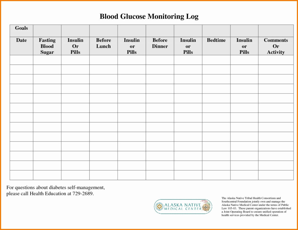 Blood Sugar Log Printable