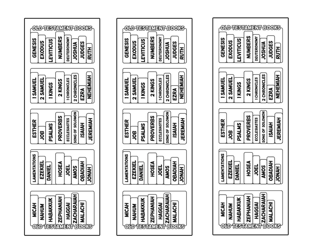 Books Of The Bible Bookmark Printable Free Free Printable
