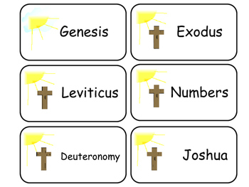 Books Of The Old Testament Printable Flashcards Preschool Kindergarten 