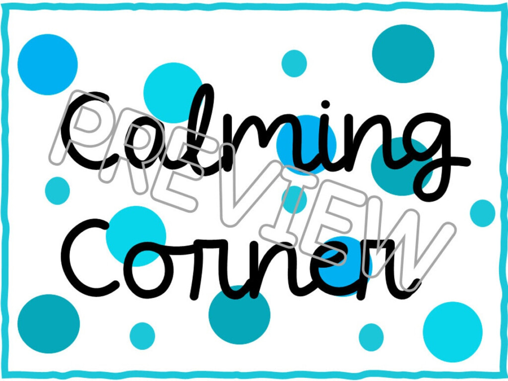 Calm Down Corner Printables Calming Corner Set Calming Strategies Social Skills Stories